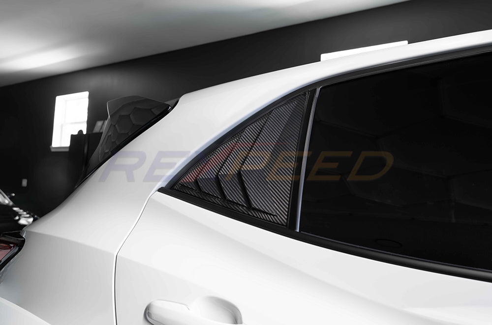 Rexpeed - 2023+ GR Corolla Dry Carbon Rear Window Louver Shutter Covers