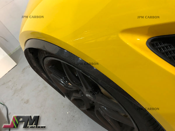Carbon Fiber Front Fender Flares Fits For 2014-2019 Chevrolet Corvette C7 All Models Only