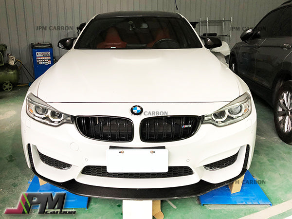 Universal Style Carbon Fiber Front Bumper Add-on Lip Fits For 2015-2020 BMW F80 M3 / F82 M4 Only