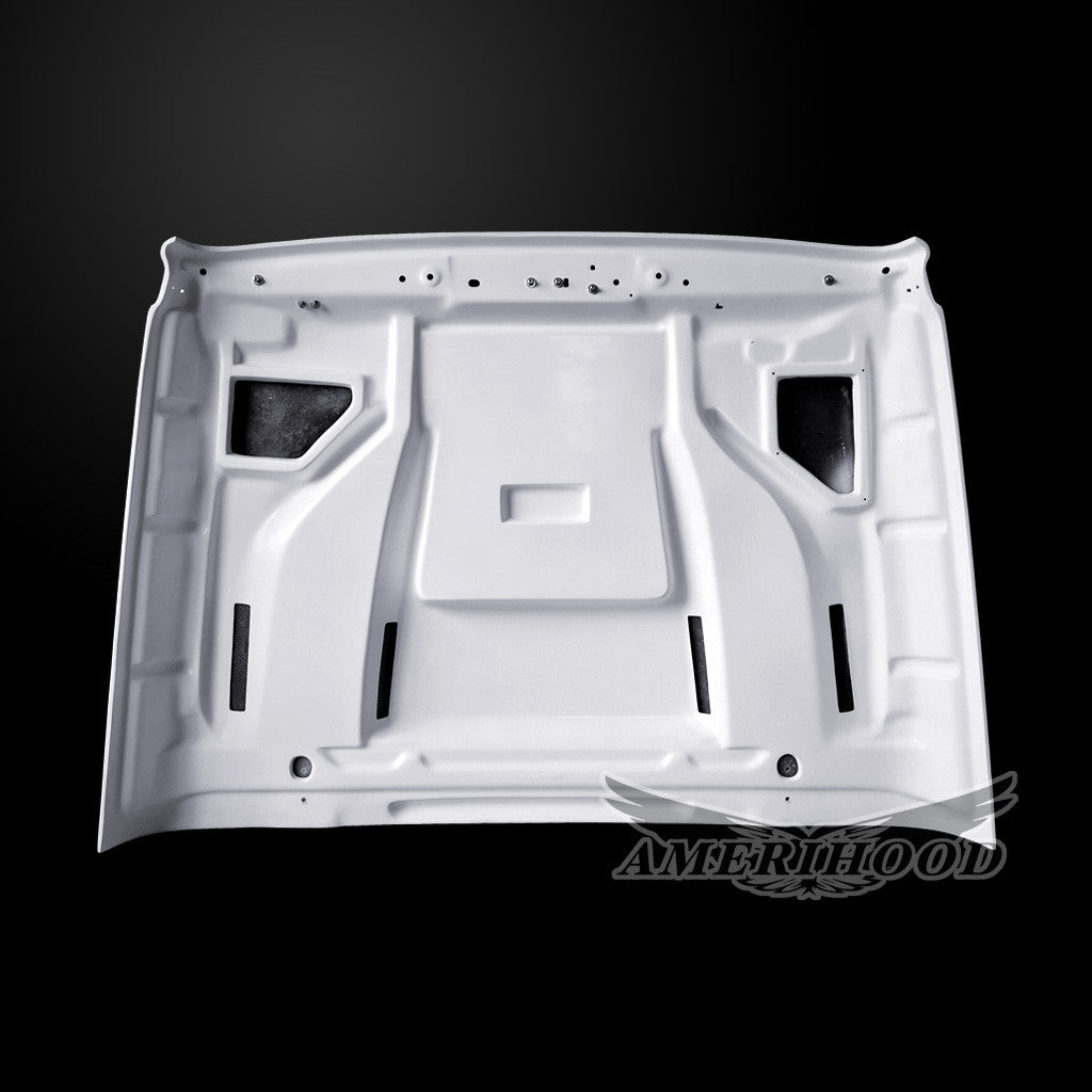 AmeriHood - Jeep Wrangler JL W/O Rubicon 392 Model 2018-2025 STM Style Functional Heat Extraction Hood