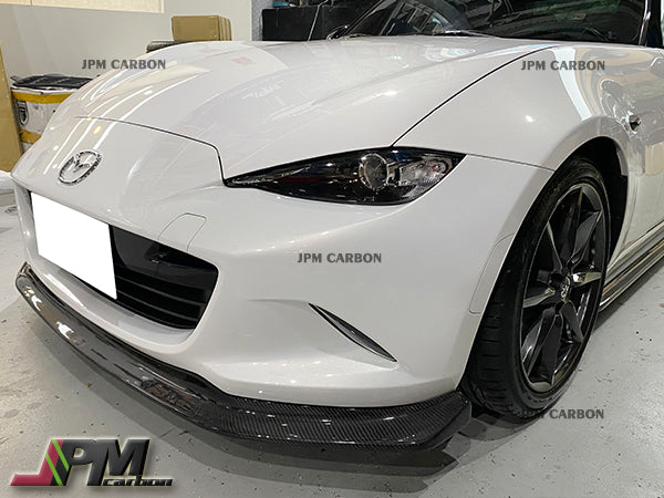 CS Style Carbon Fiber Front Bumper Add-on Lip Fits For 2016-2023 Mazda Miata MX-5 ND Only