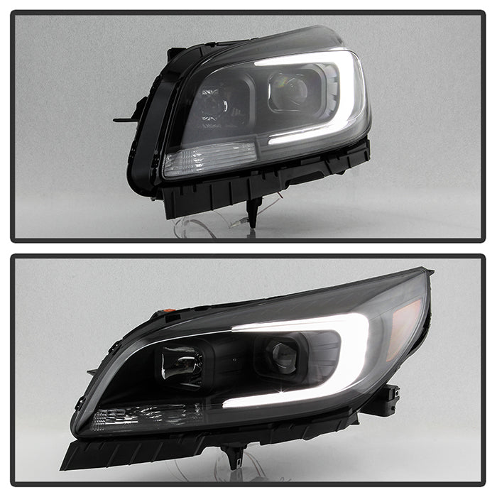 SPYDER xTune 13-15 Chevy Malibu (Halogen Models Only) DRL Light Bar Proj. Headlights - Black PRO-JH-CM13-LB 9046254