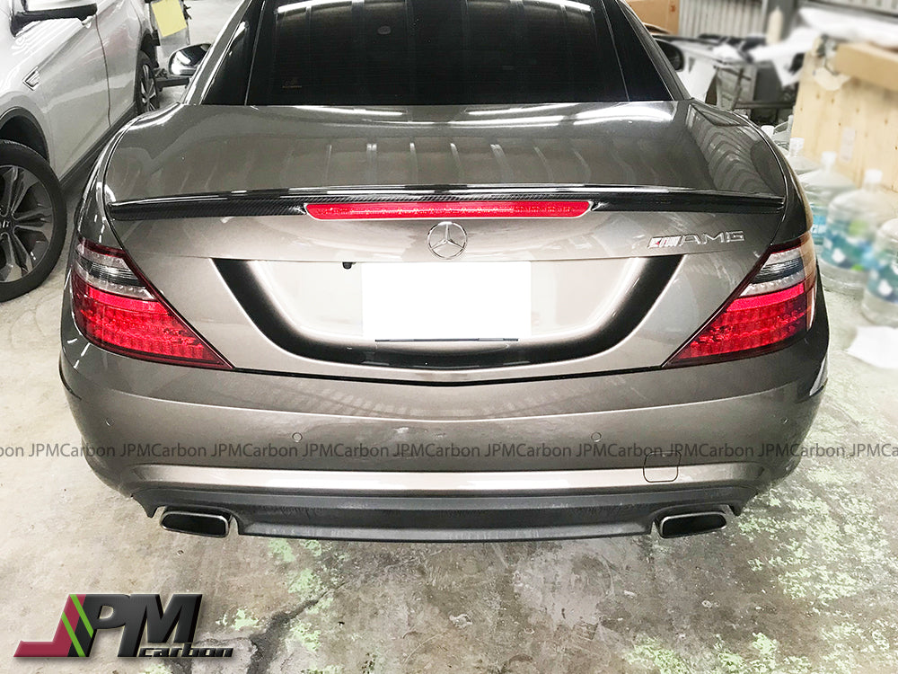 AMG Style Carbon Fiber Trunk Spoiler For 2011-2016 Mercedes-Benz R172 SLK-Class Only