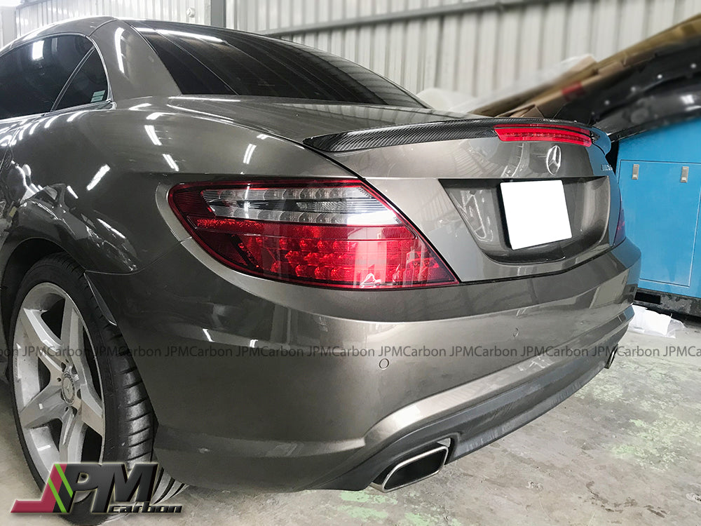 AMG Style Carbon Fiber Trunk Spoiler For 2011-2016 Mercedes-Benz R172 SLK-Class Only
