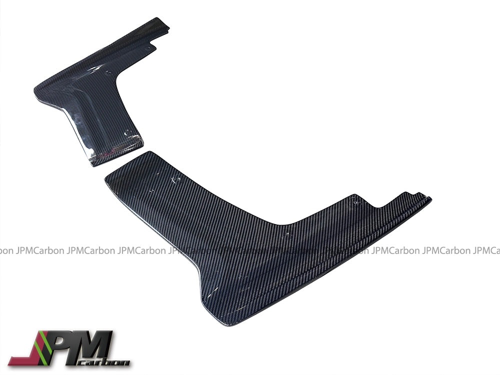 VR Style Carbon Fiber Add-on Rear Splitter Lips Fits For 2017-2021 Nissan R35 GT-R Only