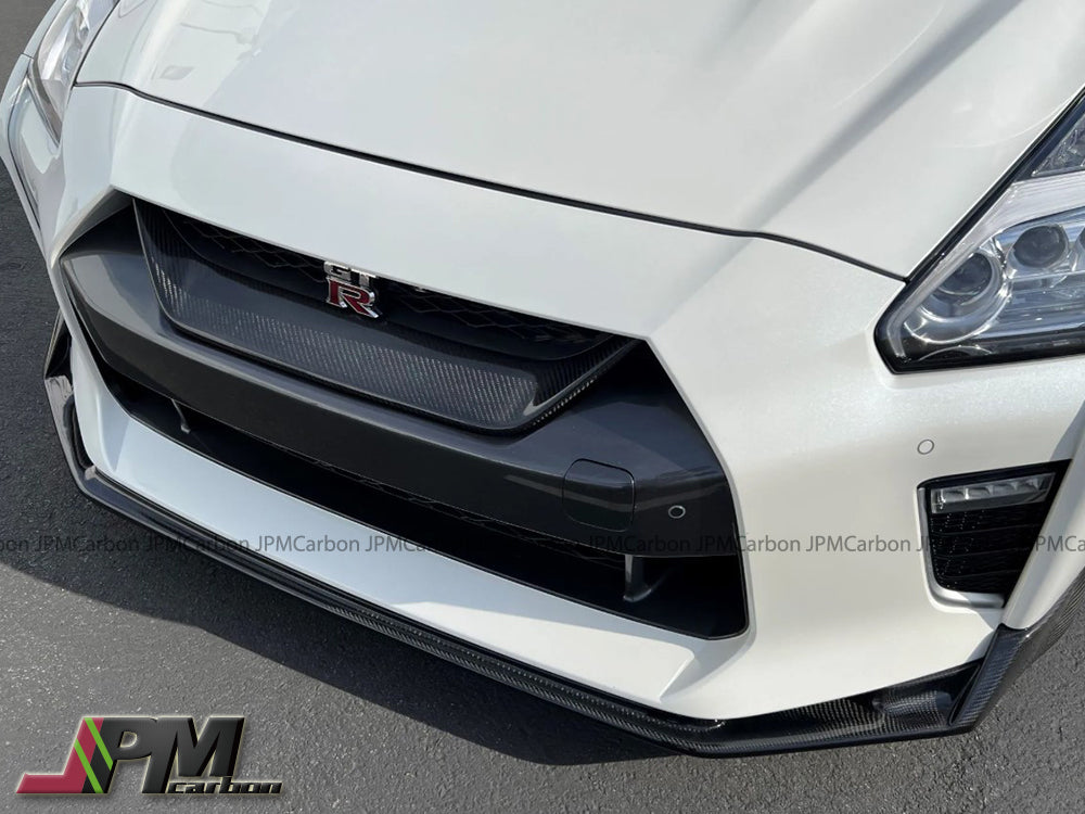 Carbon Fiber Front Add-on Grille Cover Fits For 2017-2021 Nissan GT-R R35 Only