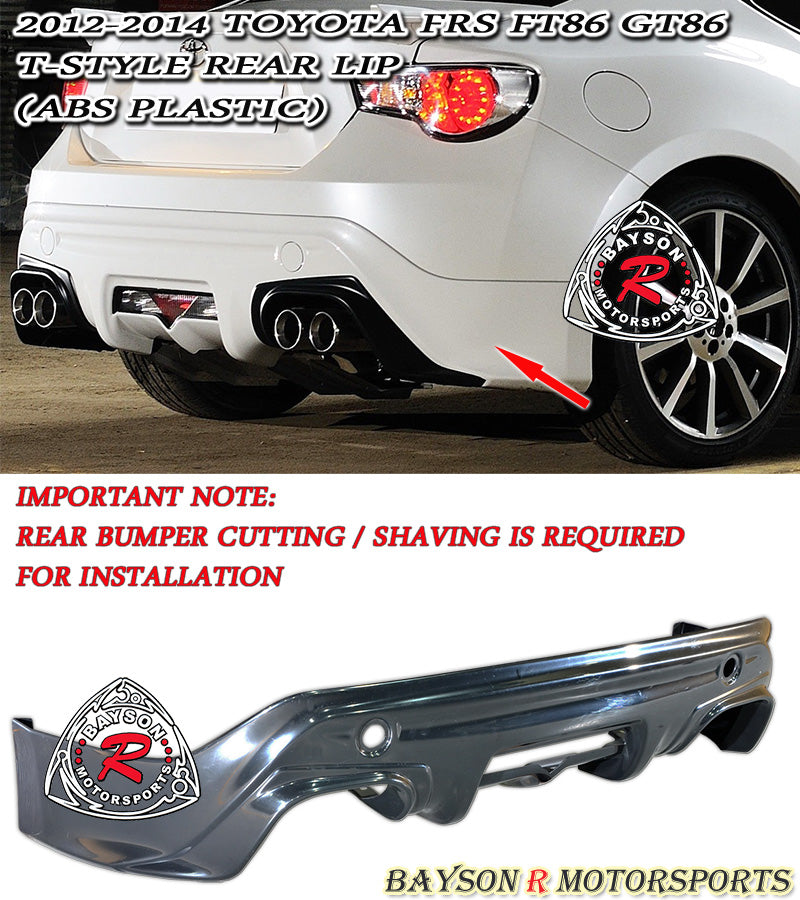 T Style Rear Lip For 2012-2016 Scion FR-S