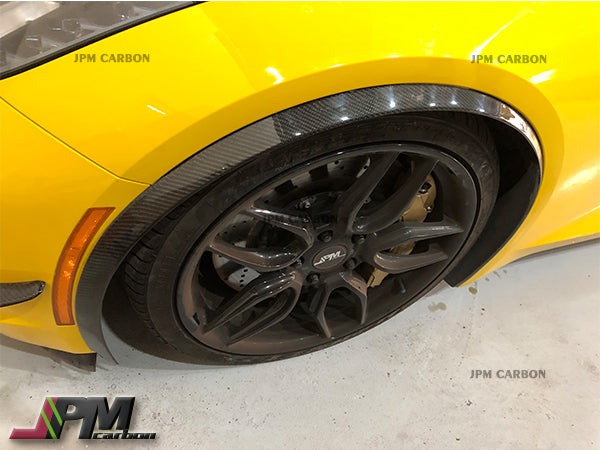 Carbon Fiber Front Fender Flares Fits For 2014-2019 Chevrolet Corvette C7 All Models Only