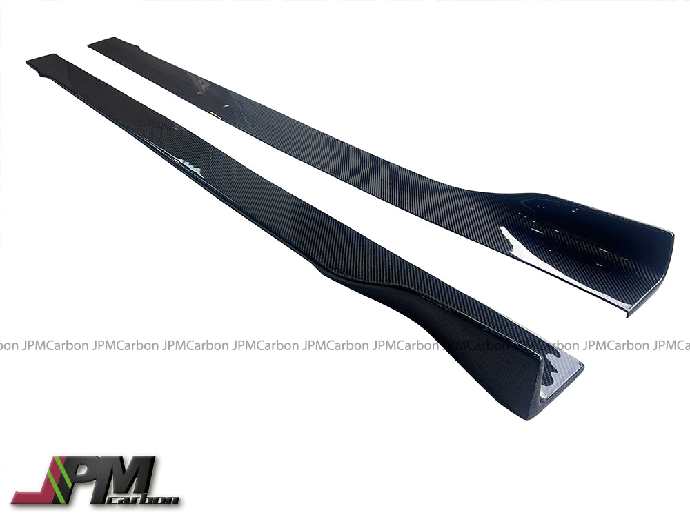 DP Style Carbon Fiber Side Skirt Lips Fits For 2014-2020 Mercedes-Benz W222 Facelift S63 S65 Only