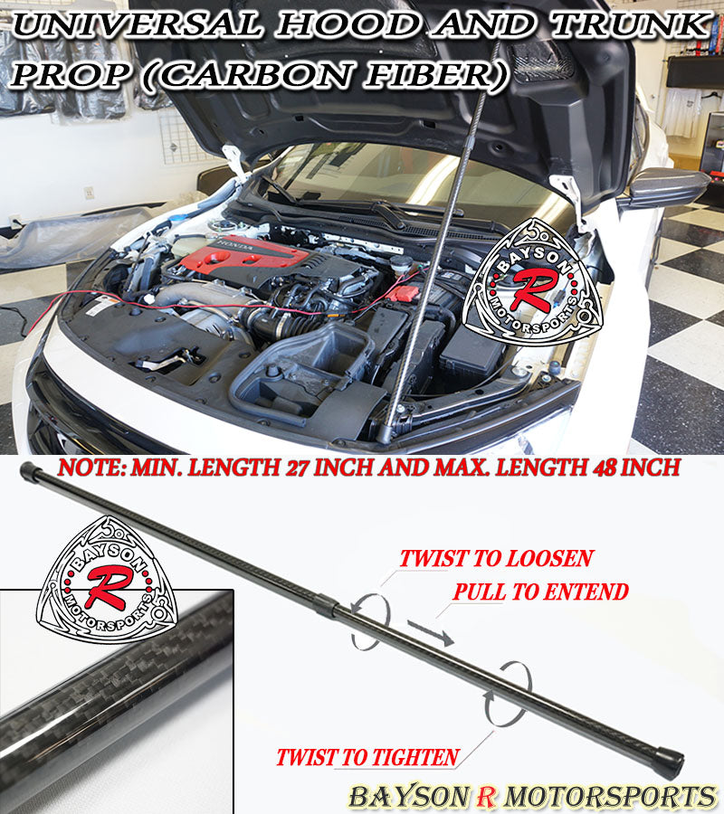 Universal Hood and Trunk Prop (Carbon Fiber)