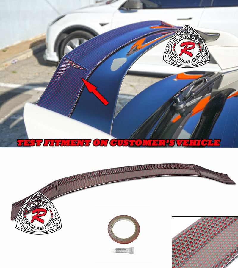 ZR Style Gurney Flap (Red Carbon Fiber) For 2017-2021 Honda Civic Type R (FK8)