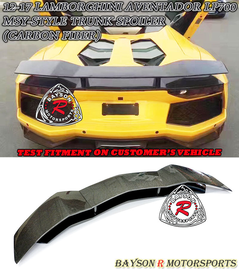 MSY Style Spoiler (Carbon Fiber) For 2012-2017 Lamborghini Aventador LP700