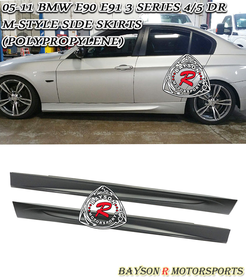 M3 Style Side Skirts For 2006-2011 BMW 3-Series (E90/E91)