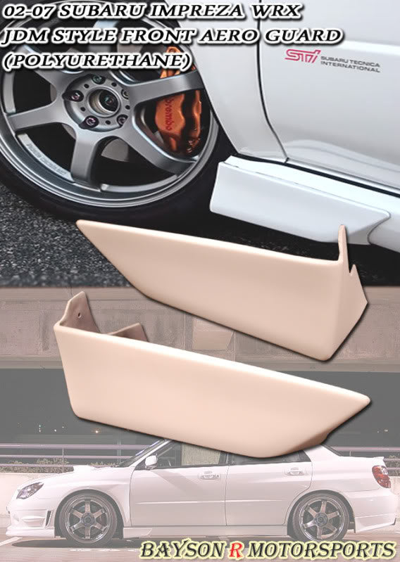 JDM Style Side Skirts Front Aero Guard For 2002-2007 Subaru Impreza/WRX