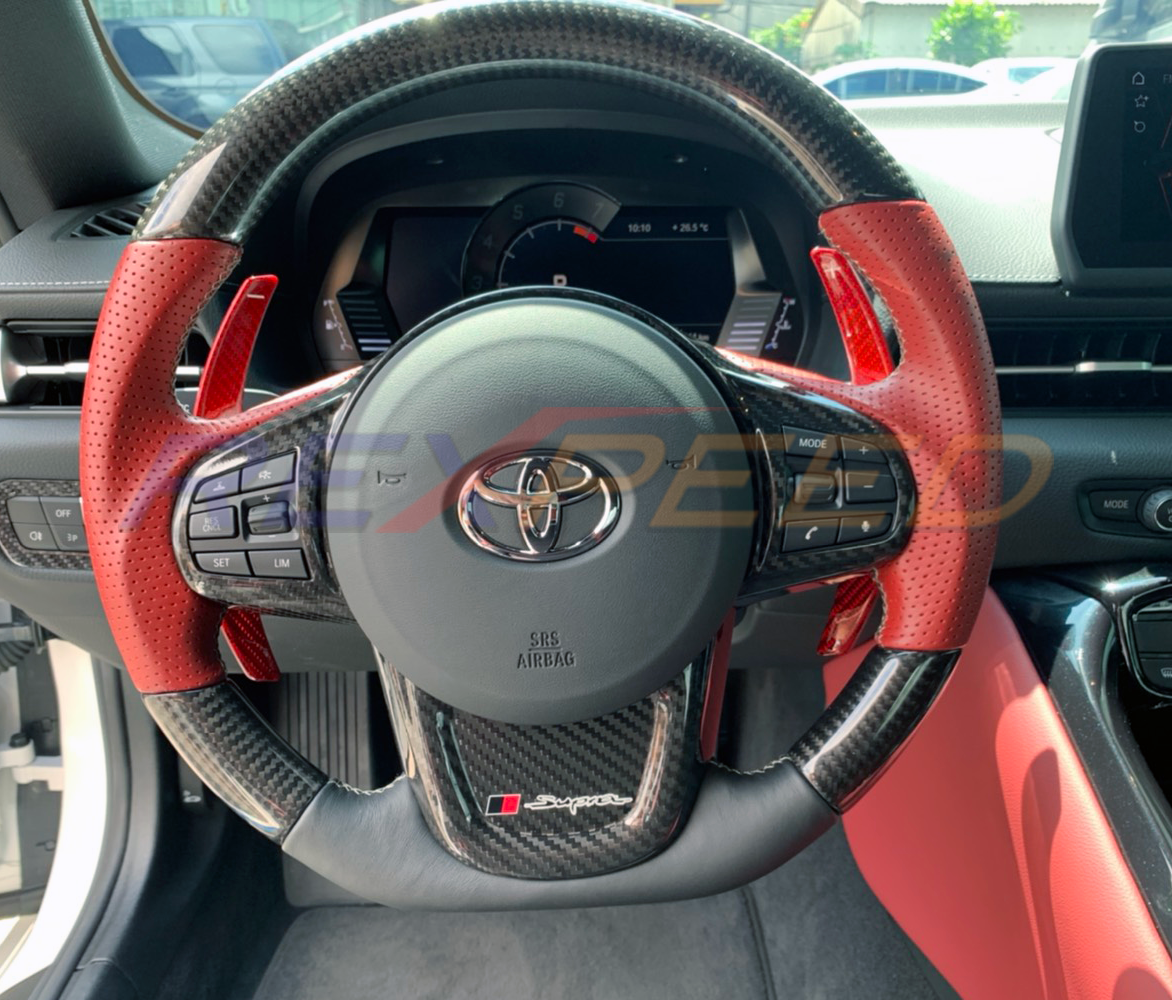Rexpeed - Supra GR 2020+ Dry Carbon Steering Wheels Shift Paddles Full Replacement
