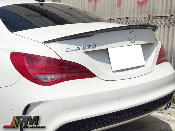 D Style Carbon Fiber Trunk Spoiler For 2013-2018 Mercedes-Benz W117 CLA-Class Sedan