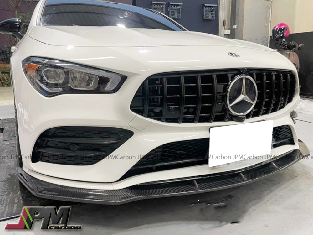 DP Style Carbon Fiber Front Bumper Add-on Lip Fits For 2020-2022 Mercedes-Benz W118 CLA-Class with AMG Sport Package Only