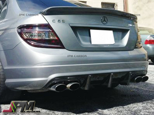 Big Fins Style Carbon Fiber Rear Diffuser Fits For 2008-2011 Mercedes-Benz W204 Pre-facelift C300 C350 C63 Only