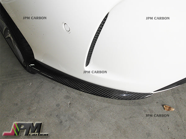 JPM Carbon Fiber Rear Bumper Add-on Splitter Fits For 2015-2021 Mercedes-Benz W205 C-Class Sedan with AMG Sport Packages & C63 Sedan