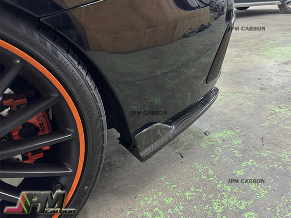 DP Style Carbon Fiber Rear Bumper Add-on Splitters Fits For 2015-2021 Mercedes-Benz W205 C63 AMG Sedan