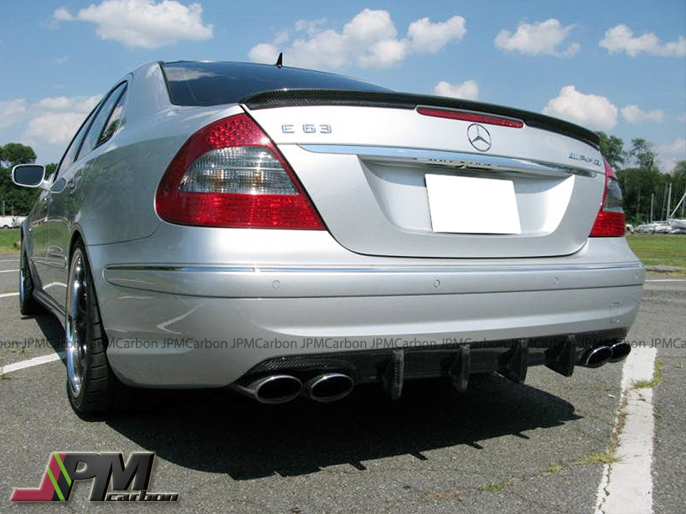 DP Style Carbon Fiber Add-on Rear Diffuser Fits For 2003-2006 Mercedes-Benz W211 E55 AMG Only