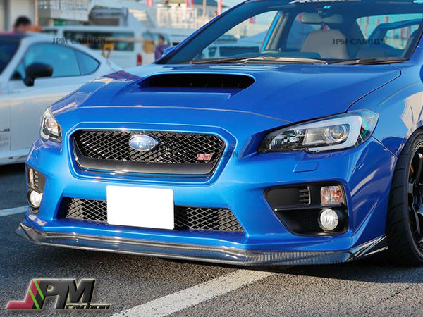 VR Style Carbon Fiber Front Bumper Add-on Lip Fits For 2015-2017 Subaru WRX / STI Only