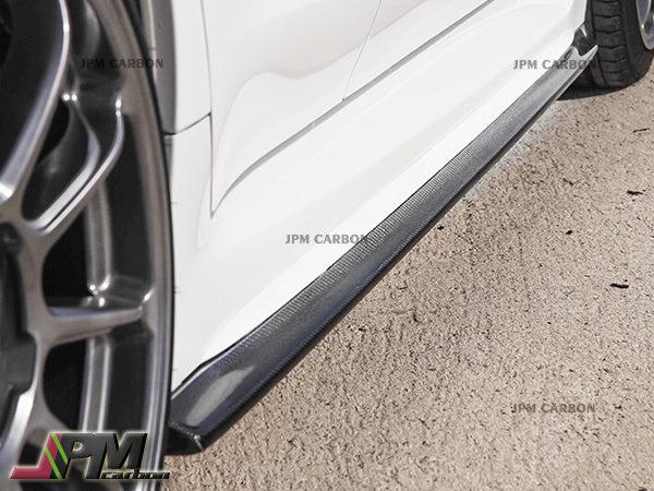 CS Style Carbon Fiber Side Skirt Add-on Lips Fits For 2015-2021 Subaru WRX / STI Only