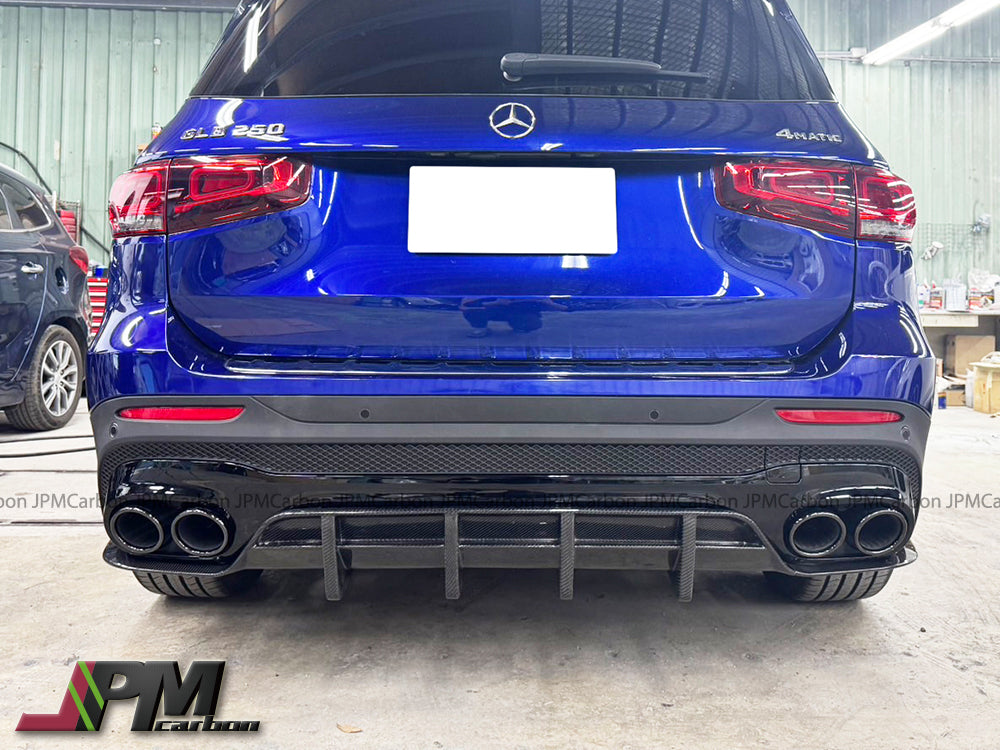 FD Style Carbon Fiber Bottom Rear Diffuser (3pcs) Fits For 2020-2024 Mercedes-Benz X247 GLB-Class Sedan with AMG Sport Package Only