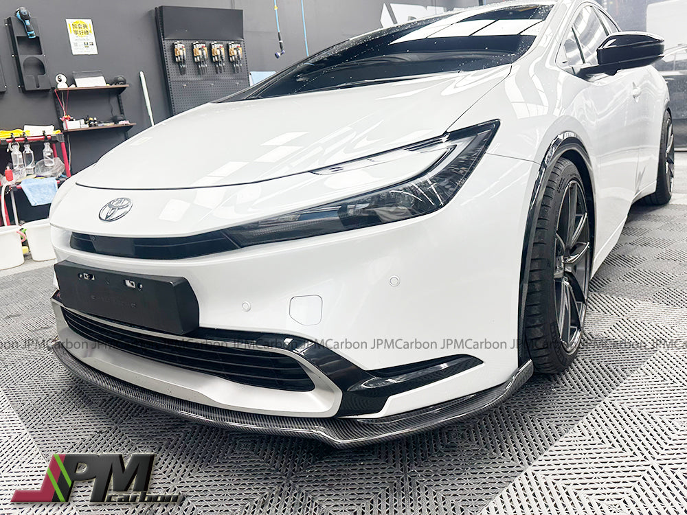 SB Style Carbon Fiber Front Add-on Lip Fits For 2023-2025 Toyota PRIUS PHEV XW60