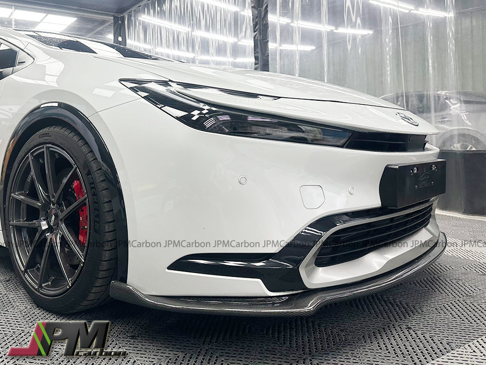 SB Style Carbon Fiber Front Add-on Lip Fits For 2023-2025 Toyota PRIUS PHEV XW60