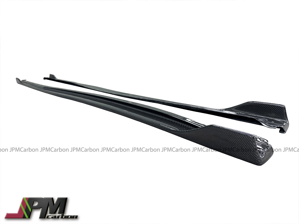 SB Style Carbon Fiber Side Skirt Add-on Lips Fits For 2023-2025 Toyota PRIUS PHEV XW60