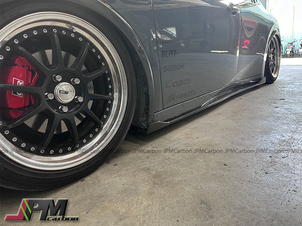 SB Style Carbon Fiber Side Skirt Add-on Lips Fits For 2023-2025 Toyota PRIUS PHEV XW60