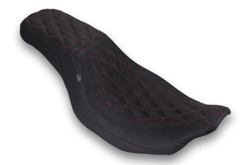 Mustang 23-25 HD Dble Diamond Low Squareback CVO Road Glide (ST), Rd Glide and Str Glide Black/DC