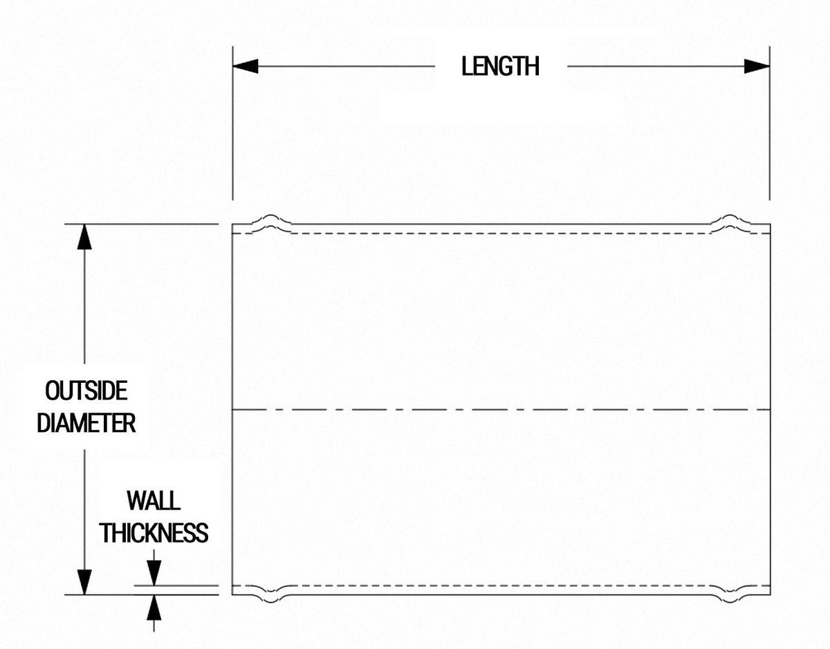 HPS Performance Products HPS 6061 Aluminum Joiner Tube Piping Hose Connector with Bead Roll