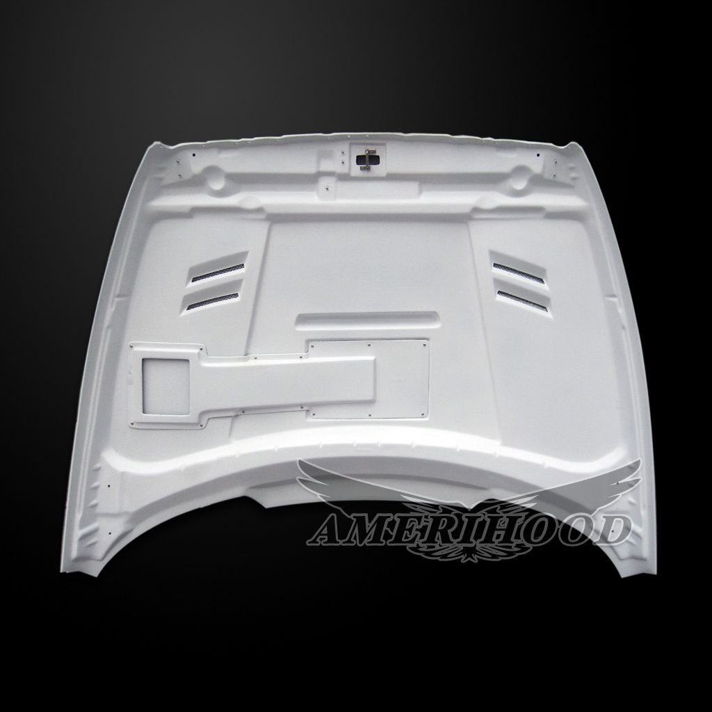 AmeriHood - Dodge Ram 2500 1994-2002 SSK Style Functional Heat Extraction Ram Air Hood (ram air for v6, v8 and diesel only)