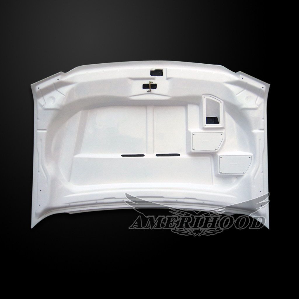 AmeriHood - Ford F-450 1999-2007 Super Duty Type-E Style Functional Heat Extractor Ram Air Hood
