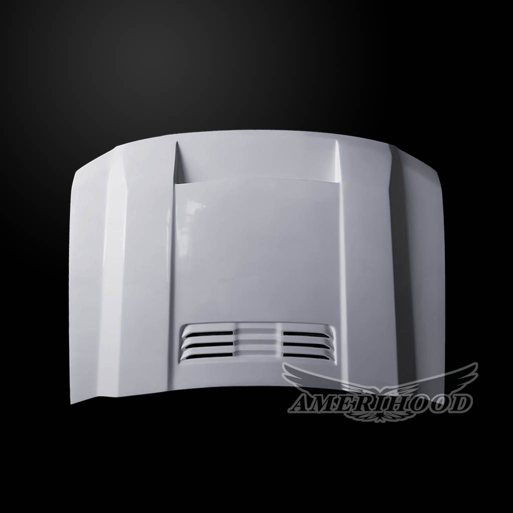 AmeriHood - GMC Sierra 1500 Classic 2019 BFT Style Functional Heat Extractor Ram Air Hood