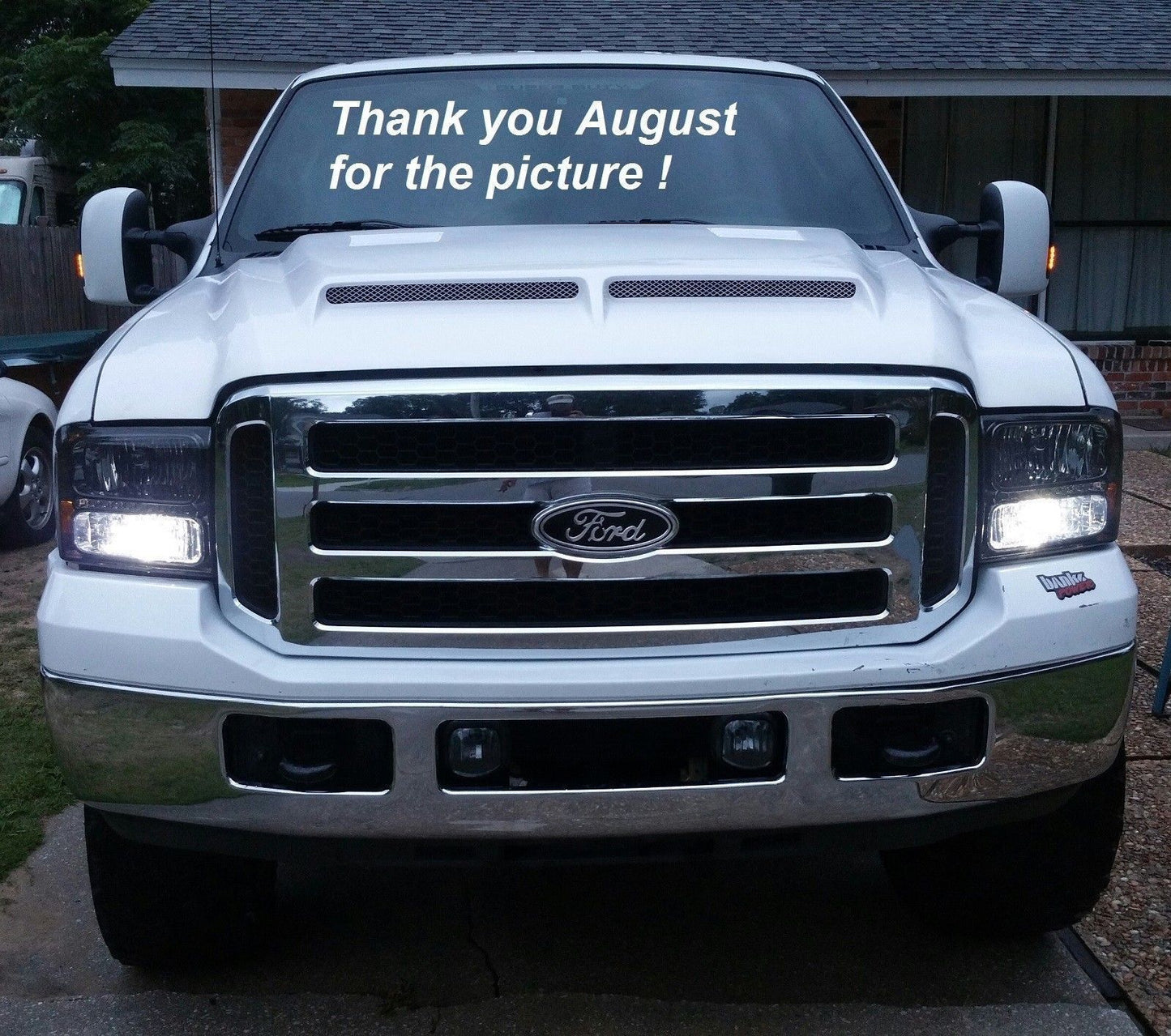 AmeriHood - Ford F-250 1999-2003 Super Duty 7.3L Diesel Type-E Style Functional Heat Extractor Ram Air Hood