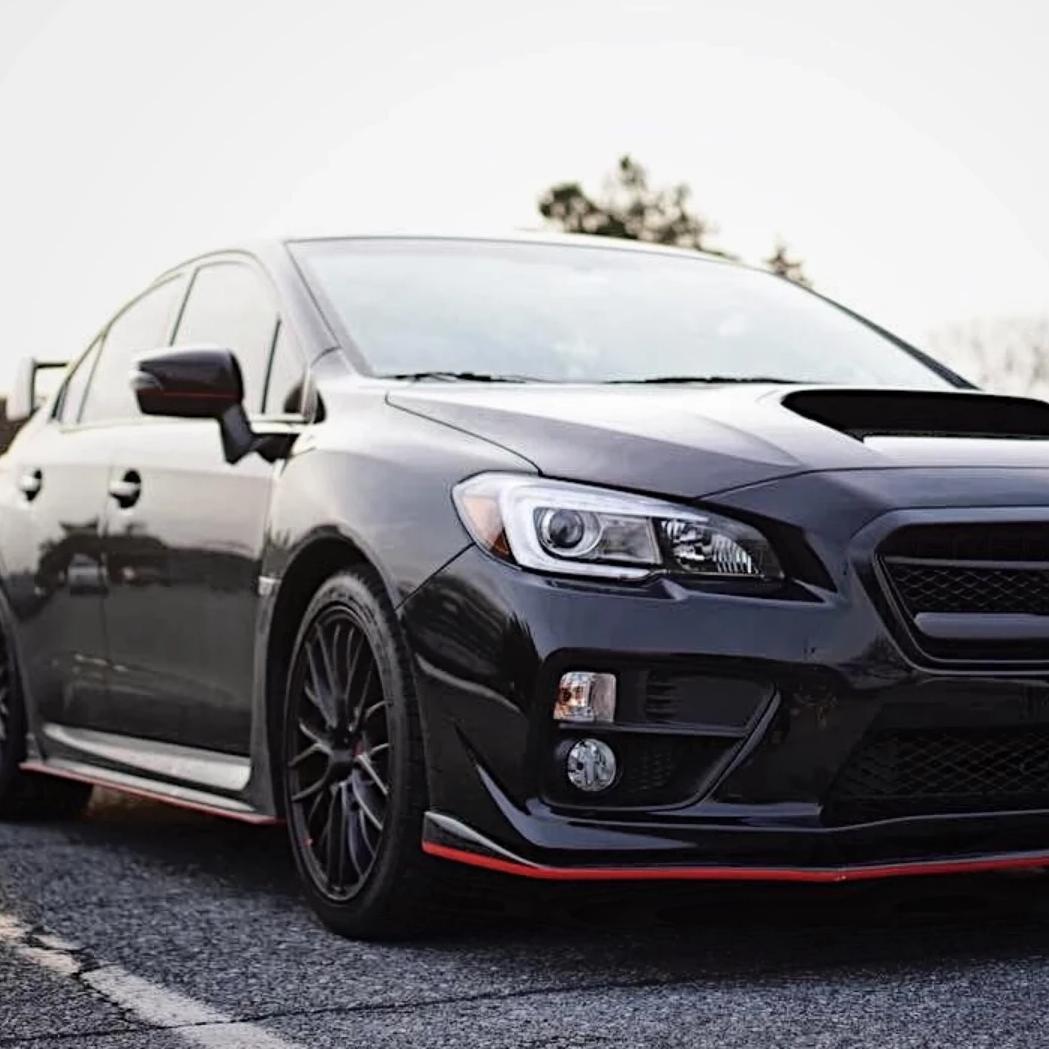 JDMuscle OEM / STI Style Aero Kit Gloss Black with Color Accent for 15-17 WRX/STI