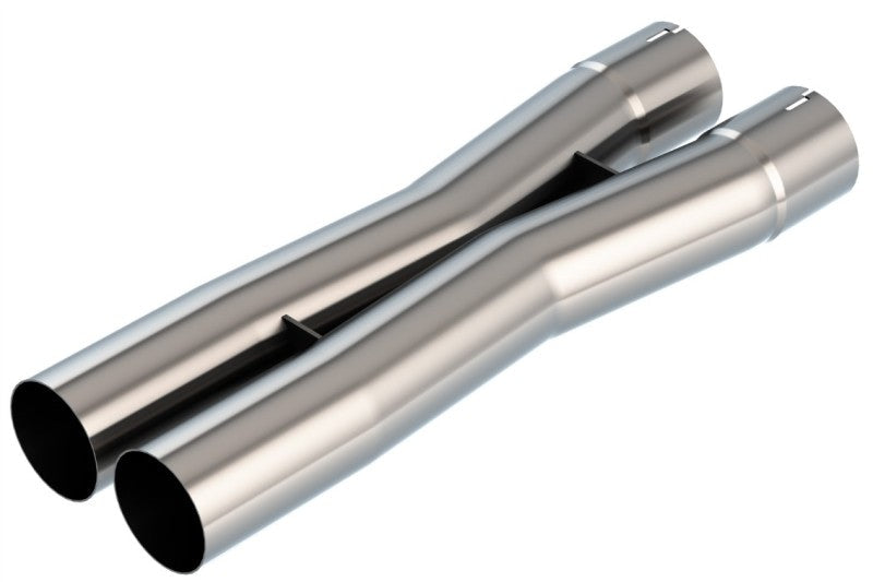 Borla 2.75in Universal X-Pipe 3.66in Inlet Centerline 4.05in Outlet Centerline 26.98in OAL 621105