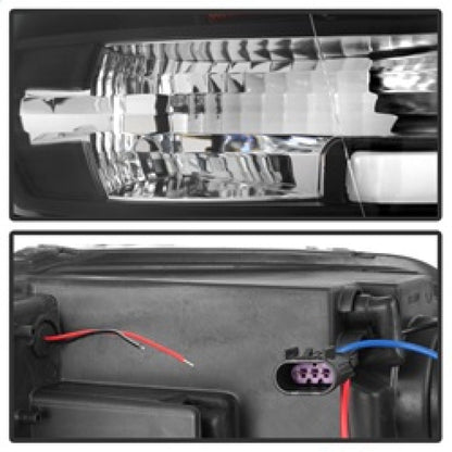 Spyder 09-16 Dodge Ram 1500 Version 2 Headlights Light Bar DRL Black PRO-YD-DR09V2-LBDRL-BK 5084811
