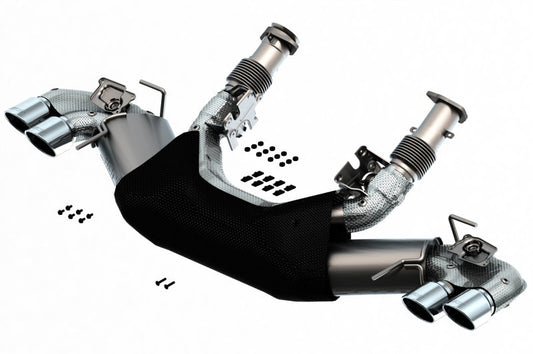 Borla 2020 Chevrolet Corvette C8 6.2L S-Type Exhaust System Dual Round A/C Tips 4inx 4.75in 140838
