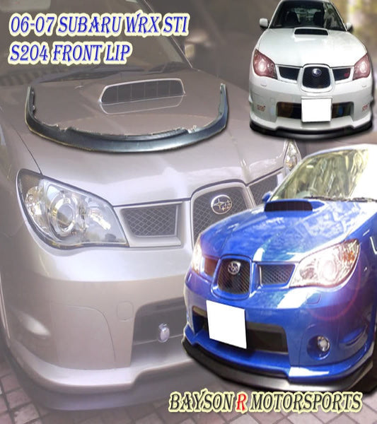 S204 Style Front Lip For 2006-2007 Subaru Impreza WRX Sti