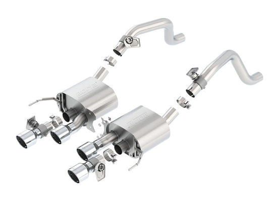 Borla 14-15 Chevy Corvette C7 6.2L RWD w/AFM &NPP S-Type Dual Round Rolled Center Rear Exit Exhaust 11855