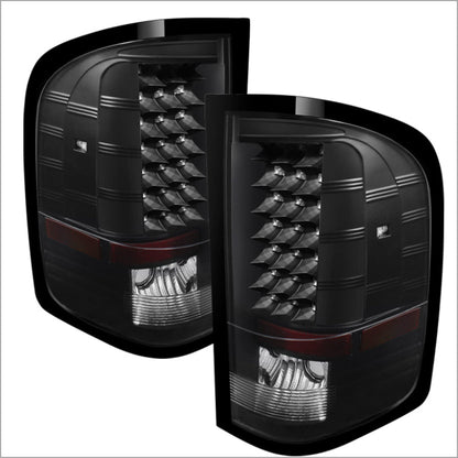 SPYDER Xtune Chevy Silverado 07-13 LED Tail Lights Black ALT-JH-CS07-LED-BK 5073716
