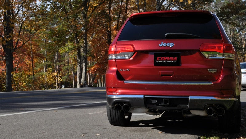 Corsa Performance 14-16 Jeep Grand Cherokee Summit Edition Black 2.5in Dual Rear Exit