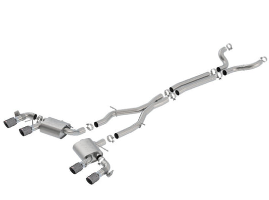 Borla 17-18 Chevrolet Camaro ZL1 6.2L V8 Atak Catback Exhaust w/ Dual Mode Valves CF Black Anod 140727CFBA