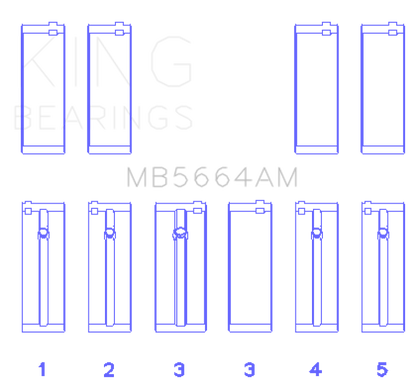 King Engine Bearings Nissan QR25DE DOHC 16 Valves Main Bearing Set - Size STD