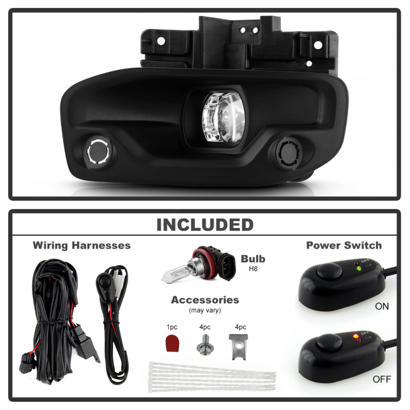 SPYDER 19-22 Dodge Ram 2500/3500 Halogen Only OEM Style Fog Lights w/Universal Switch 9051043