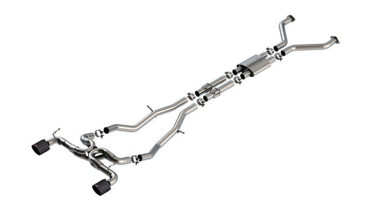 Borla 22-24 Nissan Z 2.5in ATAK Cat Back Exhaust 4.5in Tip - Carbon Fiber Black Anodized 140930CFBA